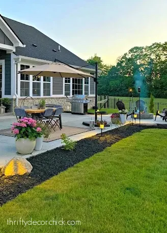 patio with fire pit